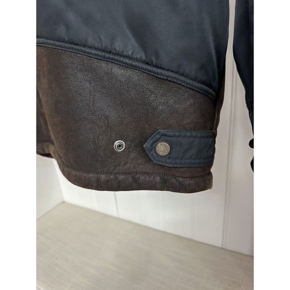 HUGO BOSS Vintage Bomber Jacket Mens 40R Brown Black - Picture 6 of 11
